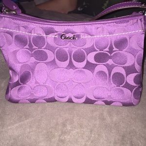 Coach bag small purple new never used